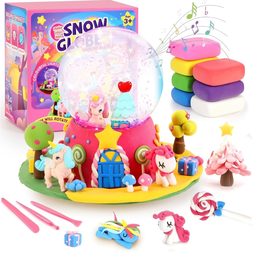 Unicor Gifts for Girls, Crafts Kit for Kids, Make Your Own Snow Globe
